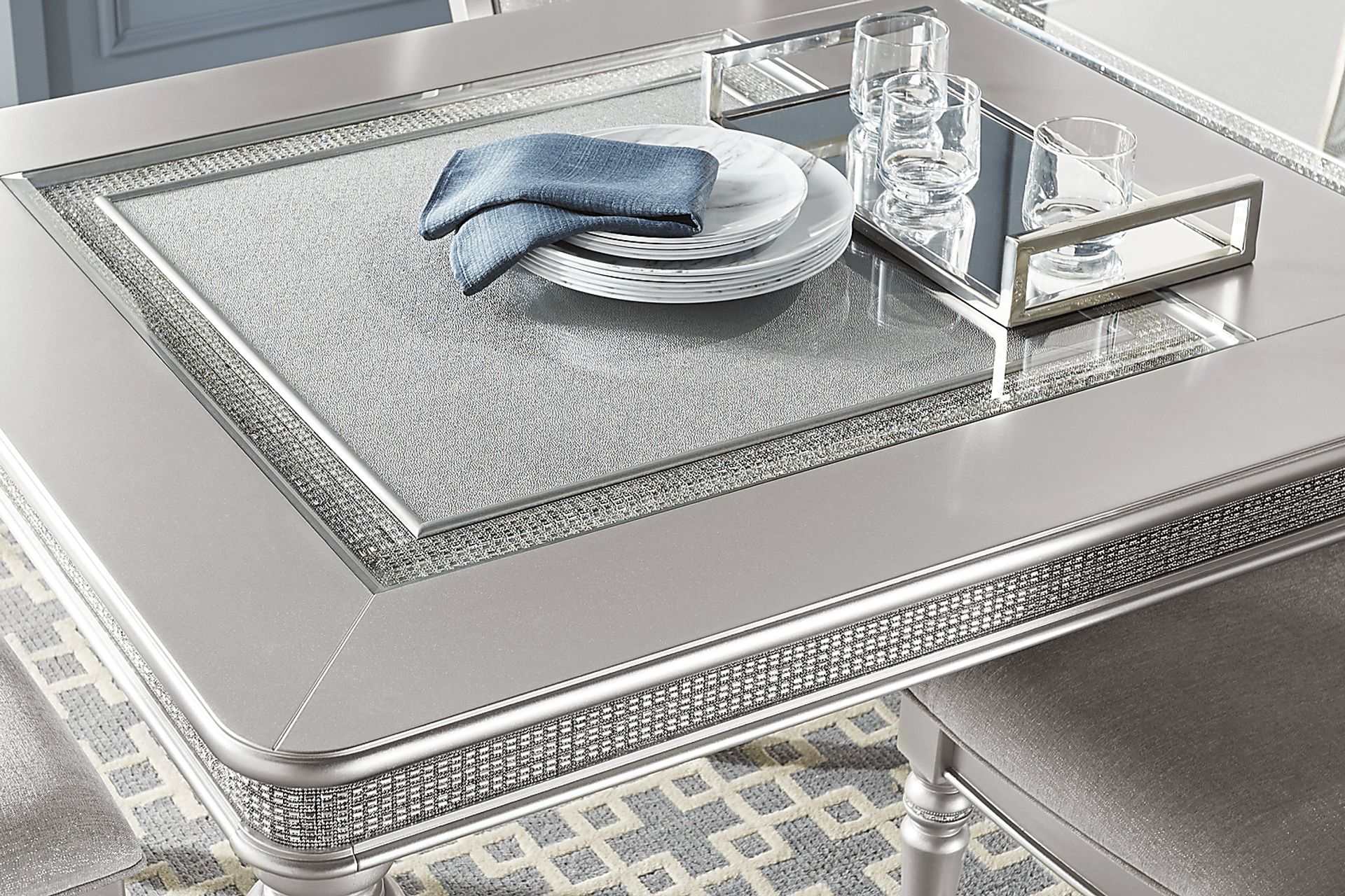 Starlet Lane Silver 5 Pc Rectangle Dining Room - Image 3