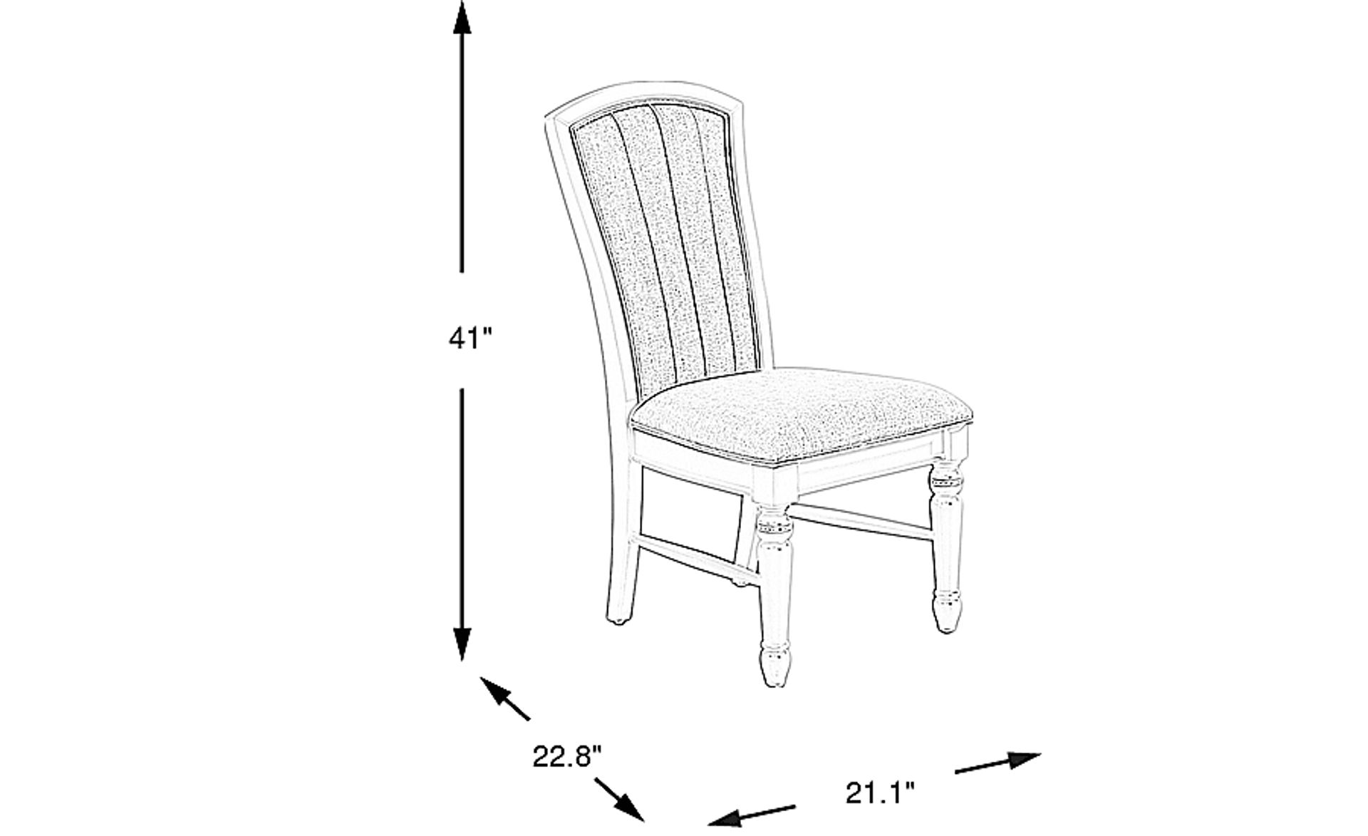 Dimension Image. Please refer to the Dimension Tab on this page for dimension details.