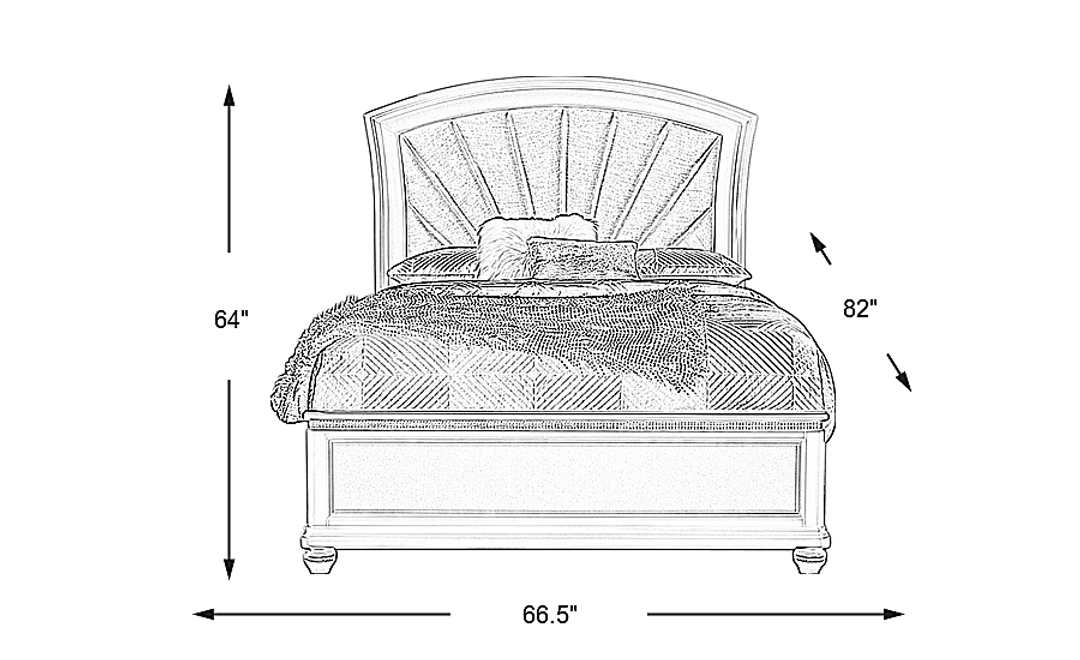 Starlet Lane White 3 Pc Queen Bed
