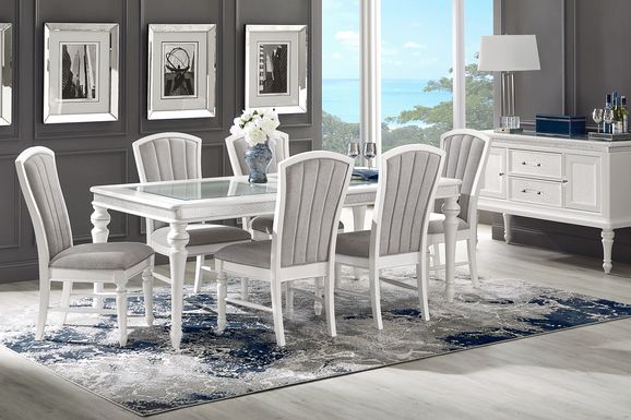 Rooms to go glass outlet dining table set