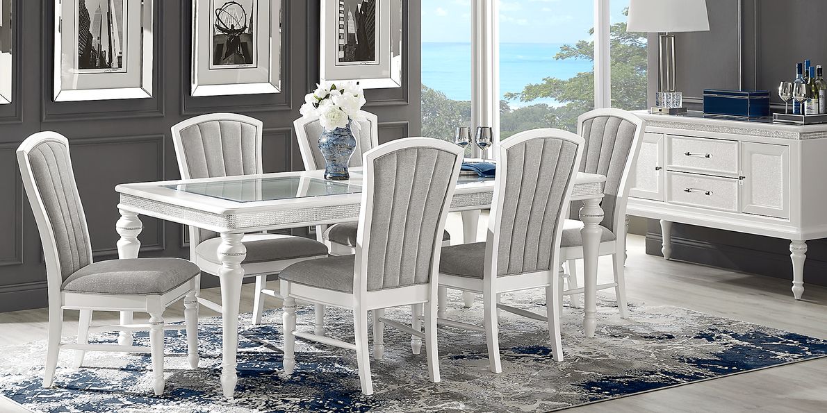 Starlet Lane 5 Pc White Colors White Dining Room Set With Dining