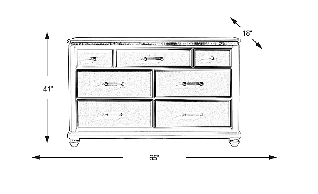 Starlet Lane White Dresser