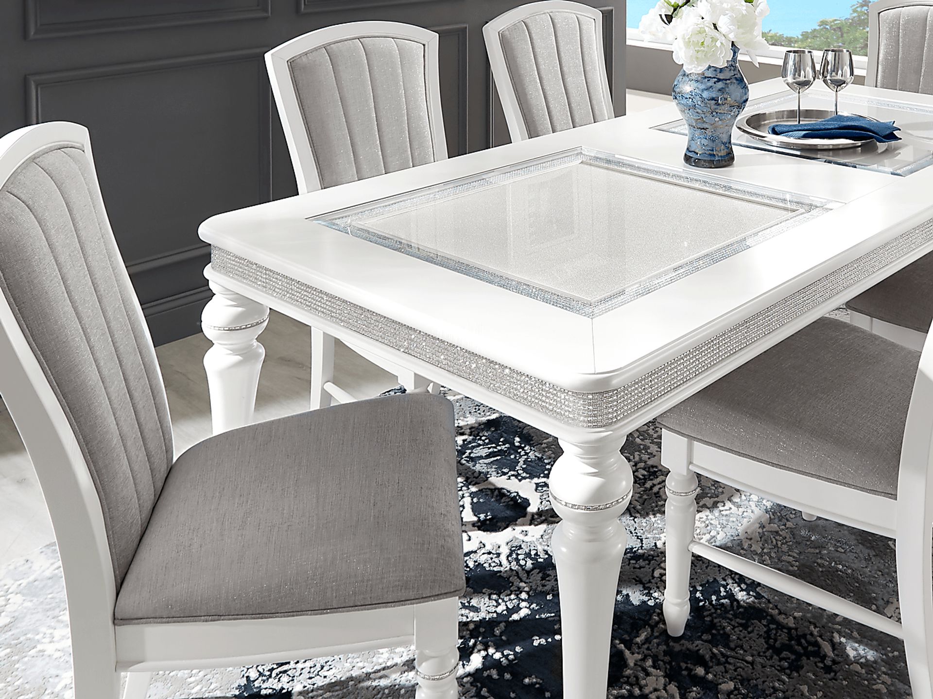 Starlet Lane White 5 Pc Rectangle Dining Room - Image 3