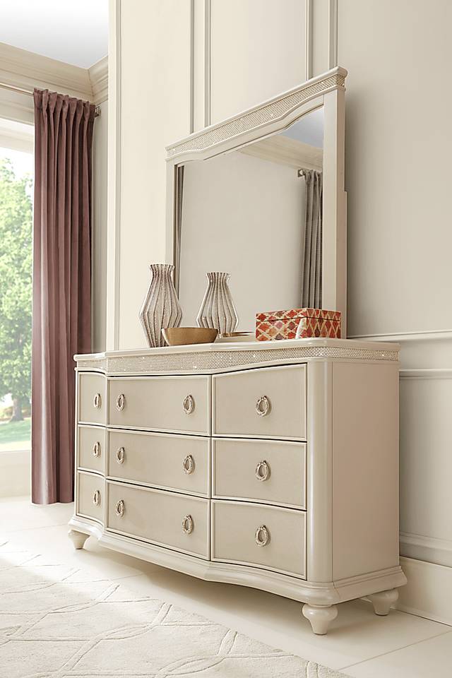 Starline Pearl 7 Pc Queen Upholstered Bedroom - Thumbnail - Image 5