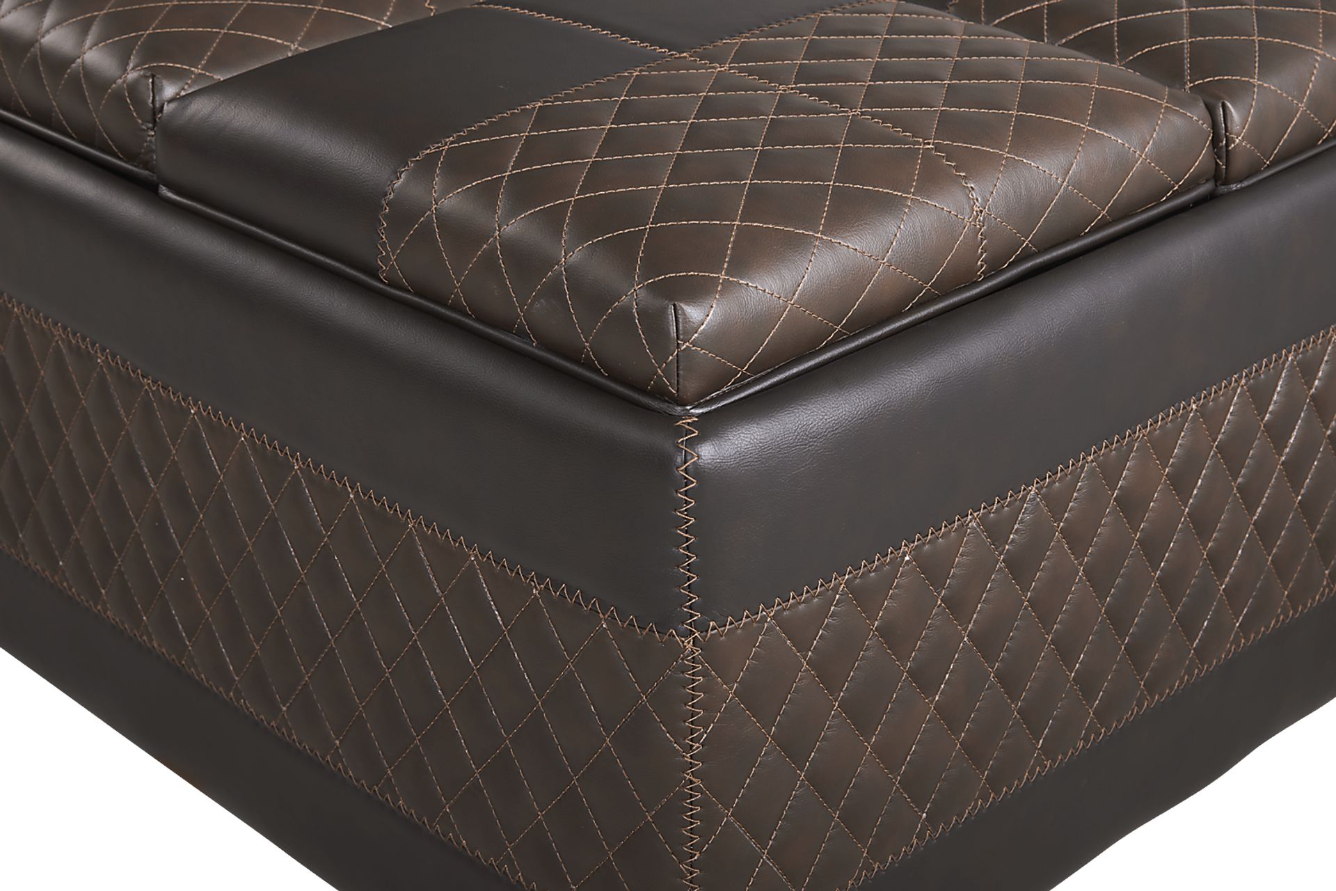 Starline Road Brown Storage Ottoman - Image 4
