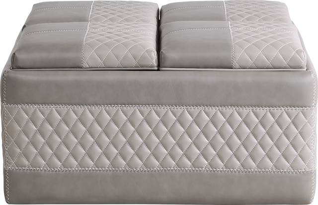 Starline Road Gray Storage Ottoman - Thumbnail - Image 2