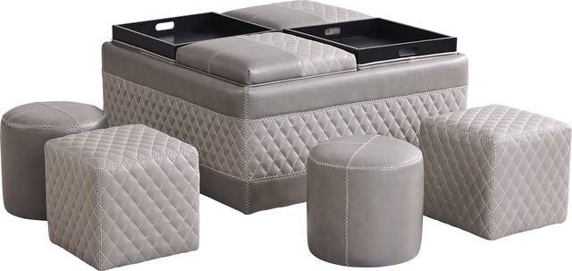 Starline Road Gray Storage Ottoman - Thumbnail - Image 3