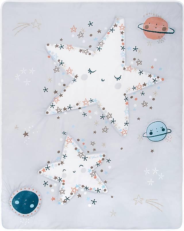 Starlit Dreams Gray 4 Pc Baby Bedding Set - Thumbnail - Image 3