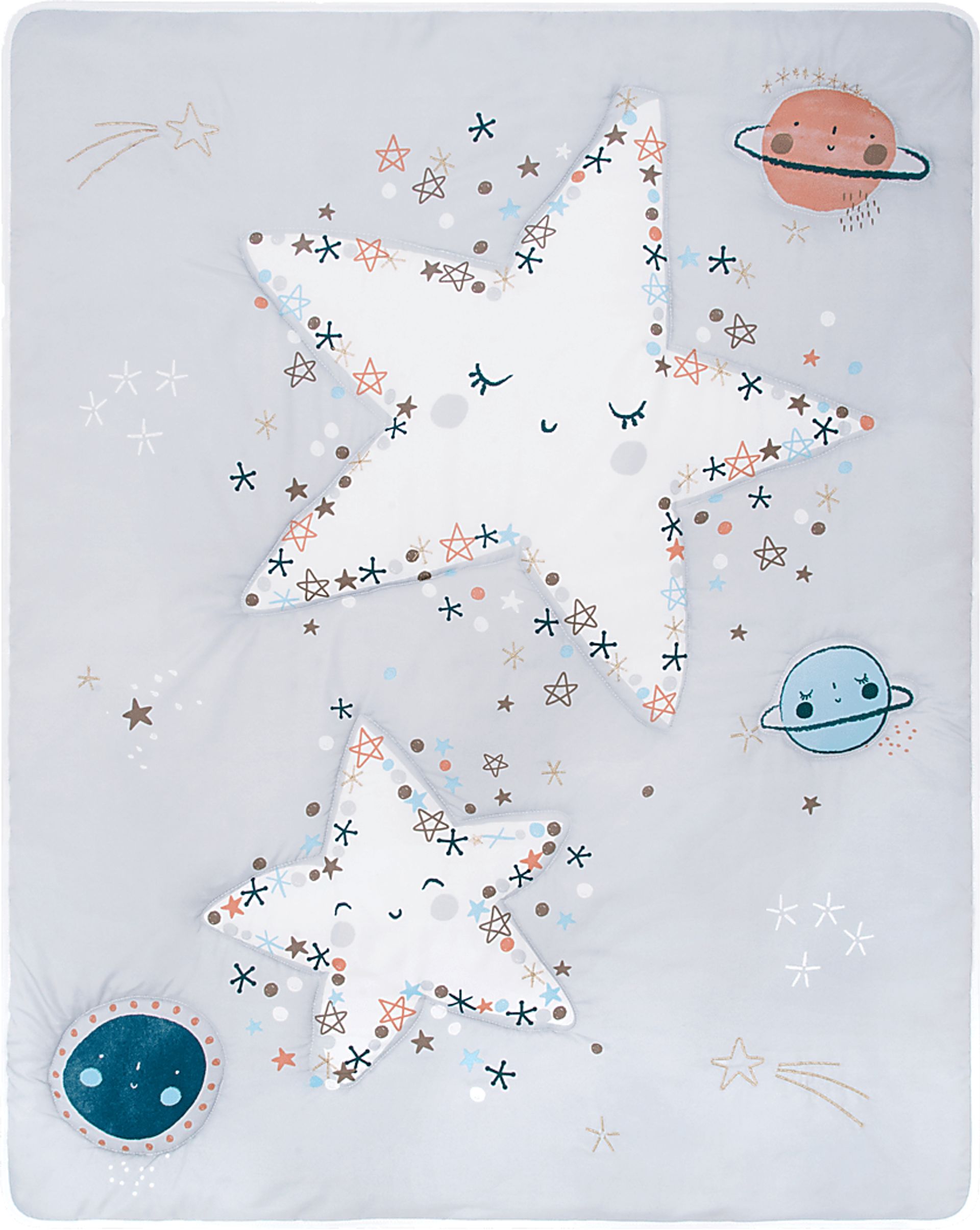 Starlit Dreams Gray 4 Pc Baby Bedding Set - Image 3