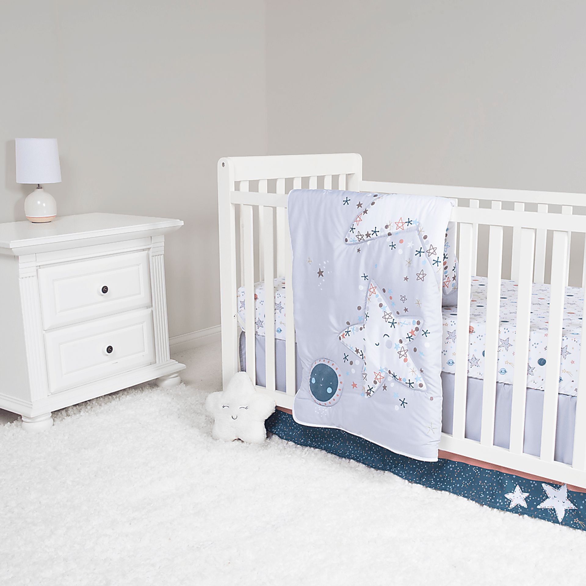 Starlit Dreams Gray 4 Pc Baby Bedding Set - Image 5