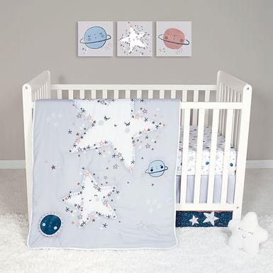 Starlit Dreams Gray 4 Pc Baby Bedding Set