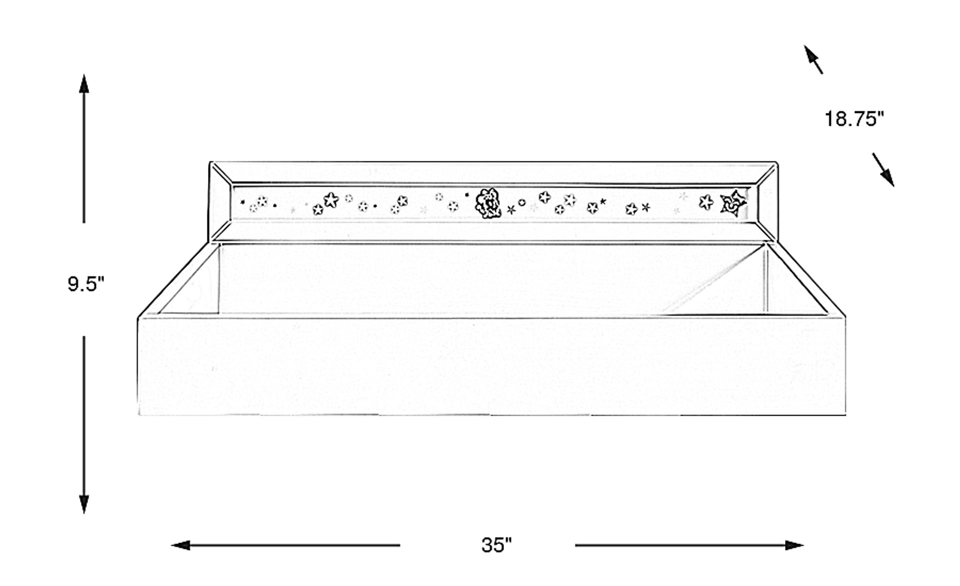 Dimension Image. Please refer to the Dimension Tab on this page for dimension details.