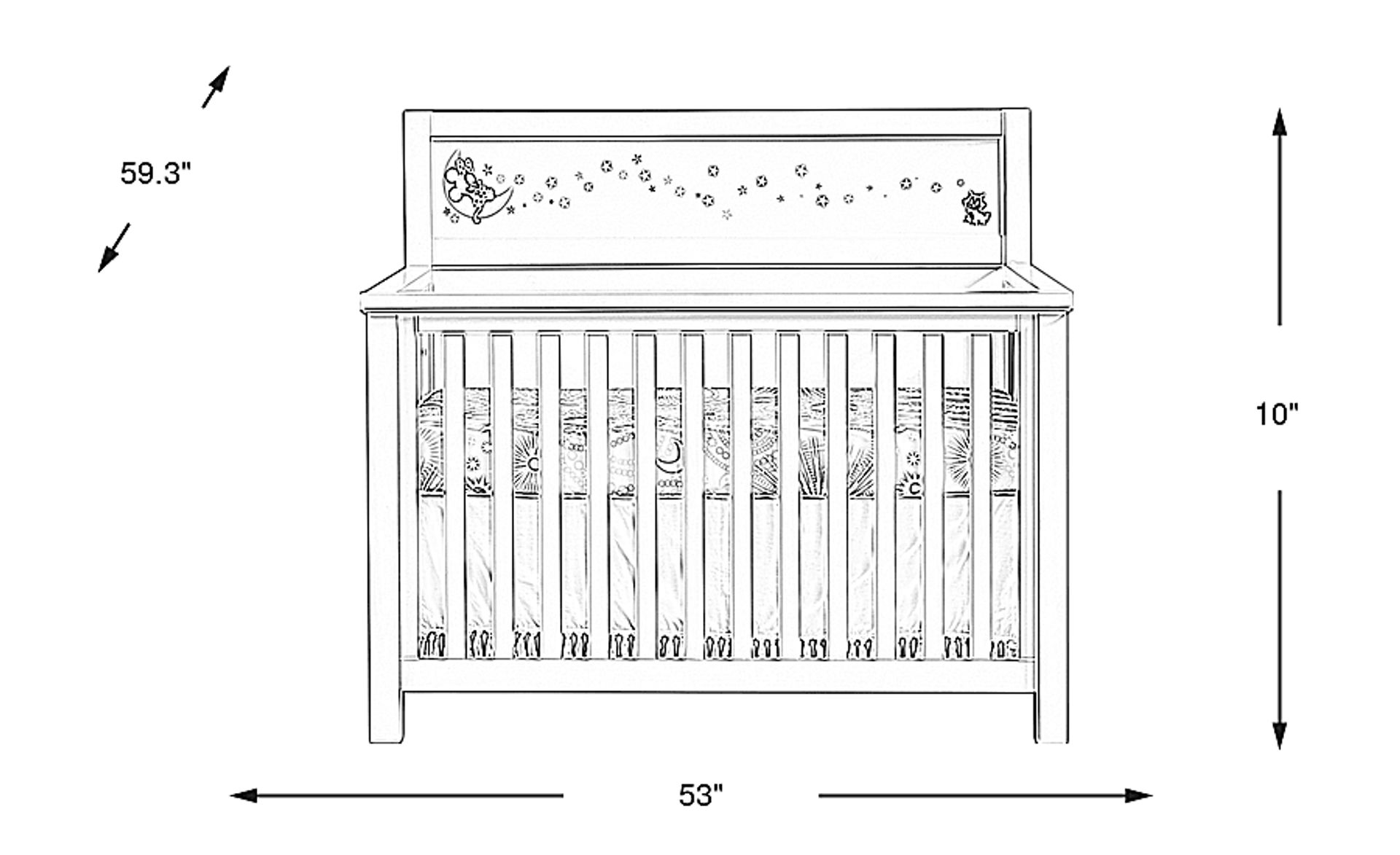 Dimension Image. Please refer to the Dimension Tab on this page for dimension details.