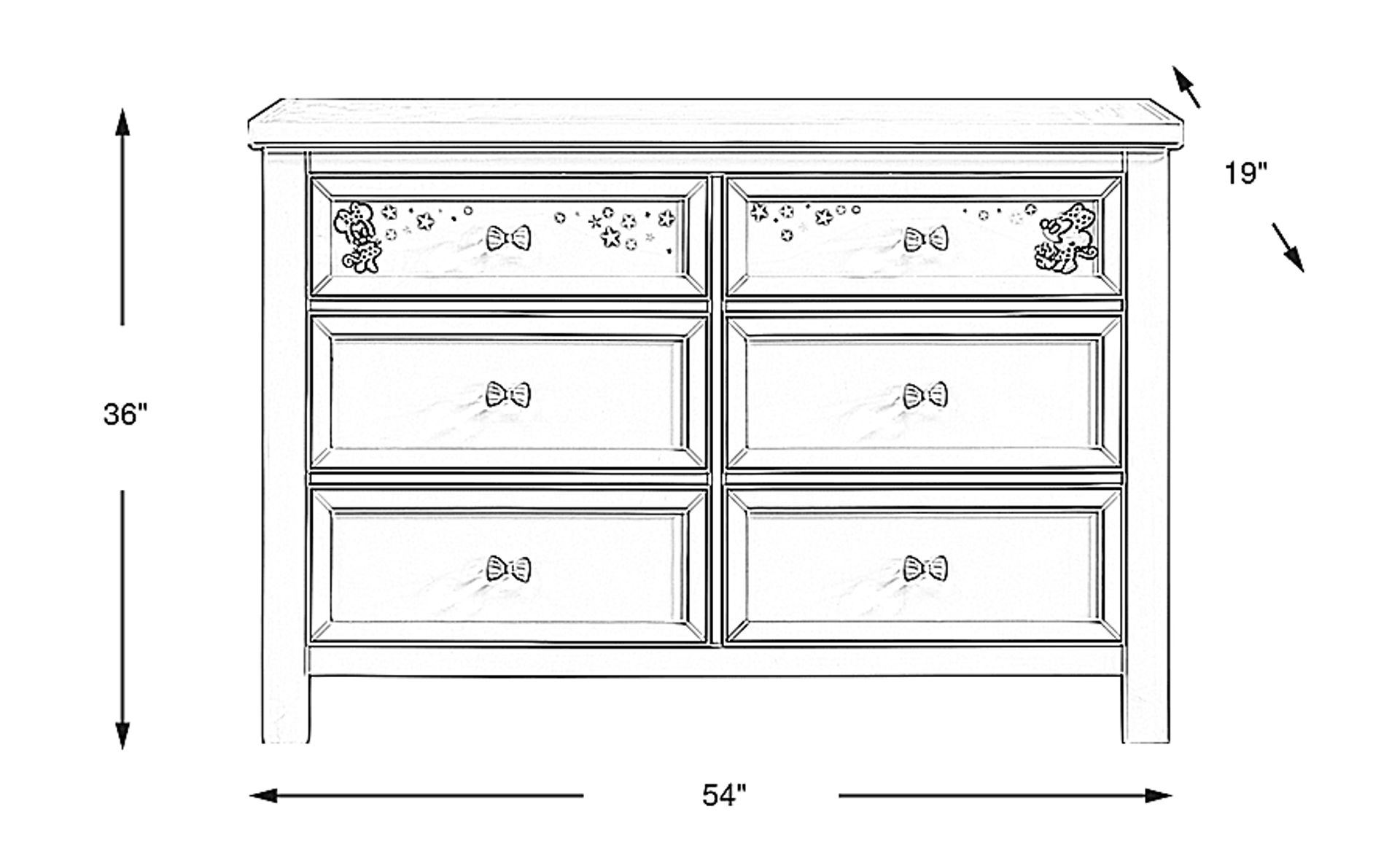Dimension Image. Please refer to the Dimension Tab on this page for dimension details.