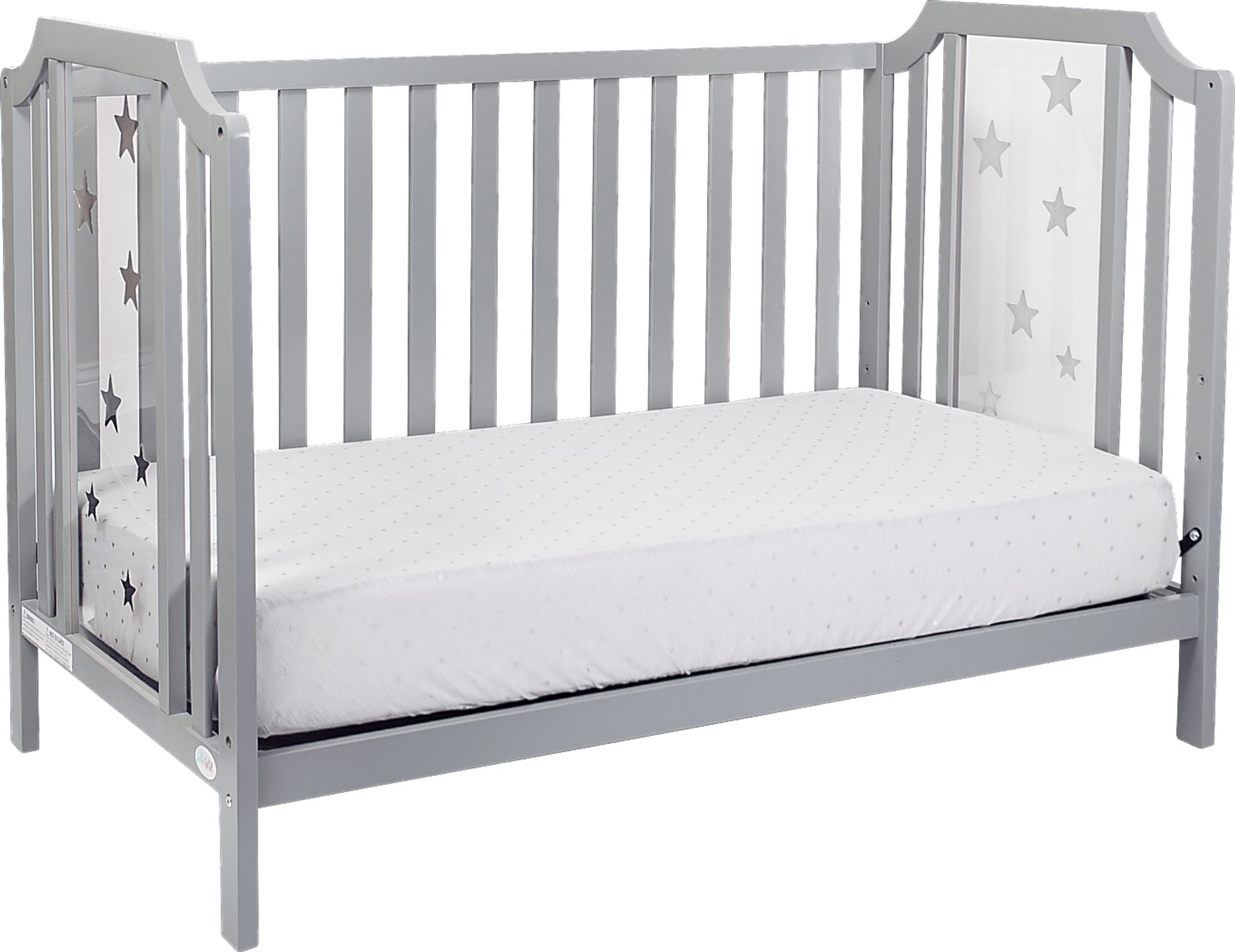 Kids Starry Grove Light Gray Convertible Crib - Image 6