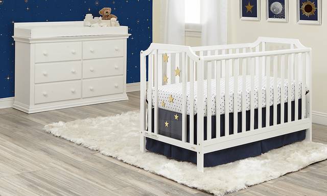 Starry Grove White Convertible Crib - Thumbnail - Image 2