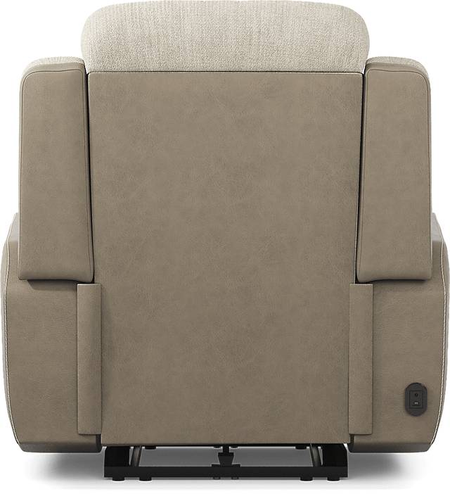 State Street Beige Dual Power Recliner - Thumbnail - Image 4