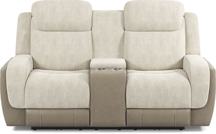 dual power reclining console loveseat