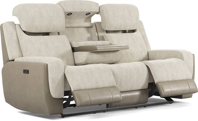 State Street Beige 5 Pc Dual Power Reclining Living Room - Thumbnail - Image 3