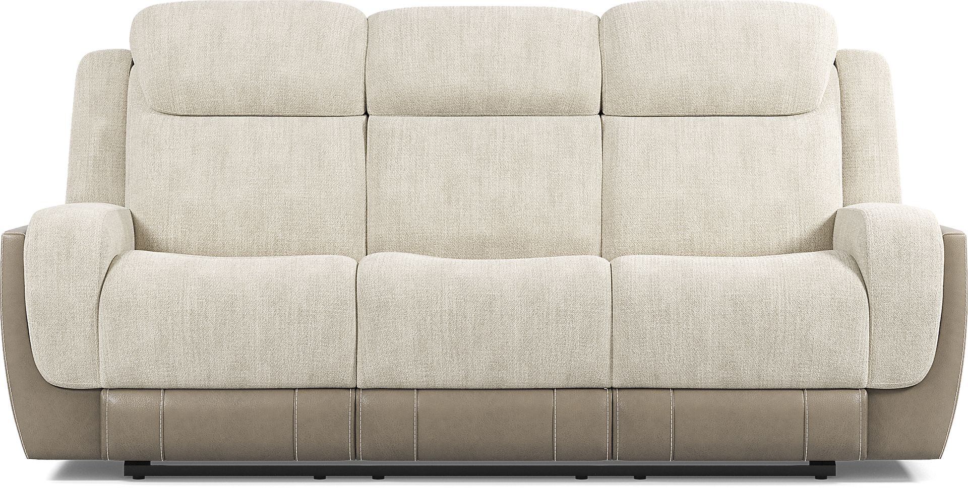 State Street Beige 7 Pc Living Room with Dual Power Reclining Sofa - Image 2