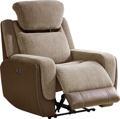 State Street Camel Dual Power Recliner