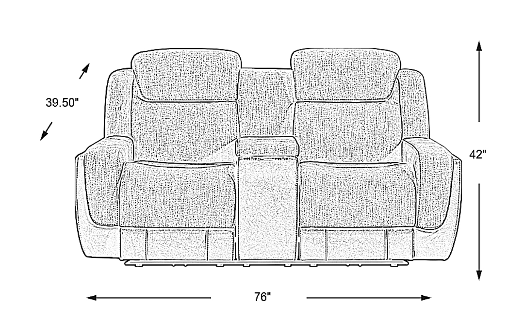 State Street Dual Power Reclining Loveseat