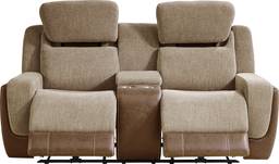 dual power reclining console loveseat