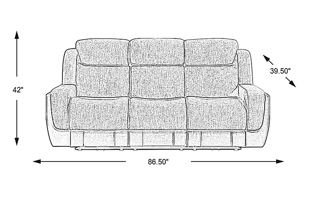 State Street Dual Power Reclining Sofa
