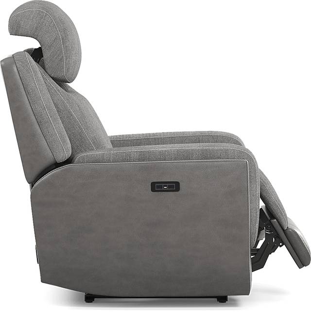 State Street Gray Dual Power Recliner - Thumbnail - Image 3