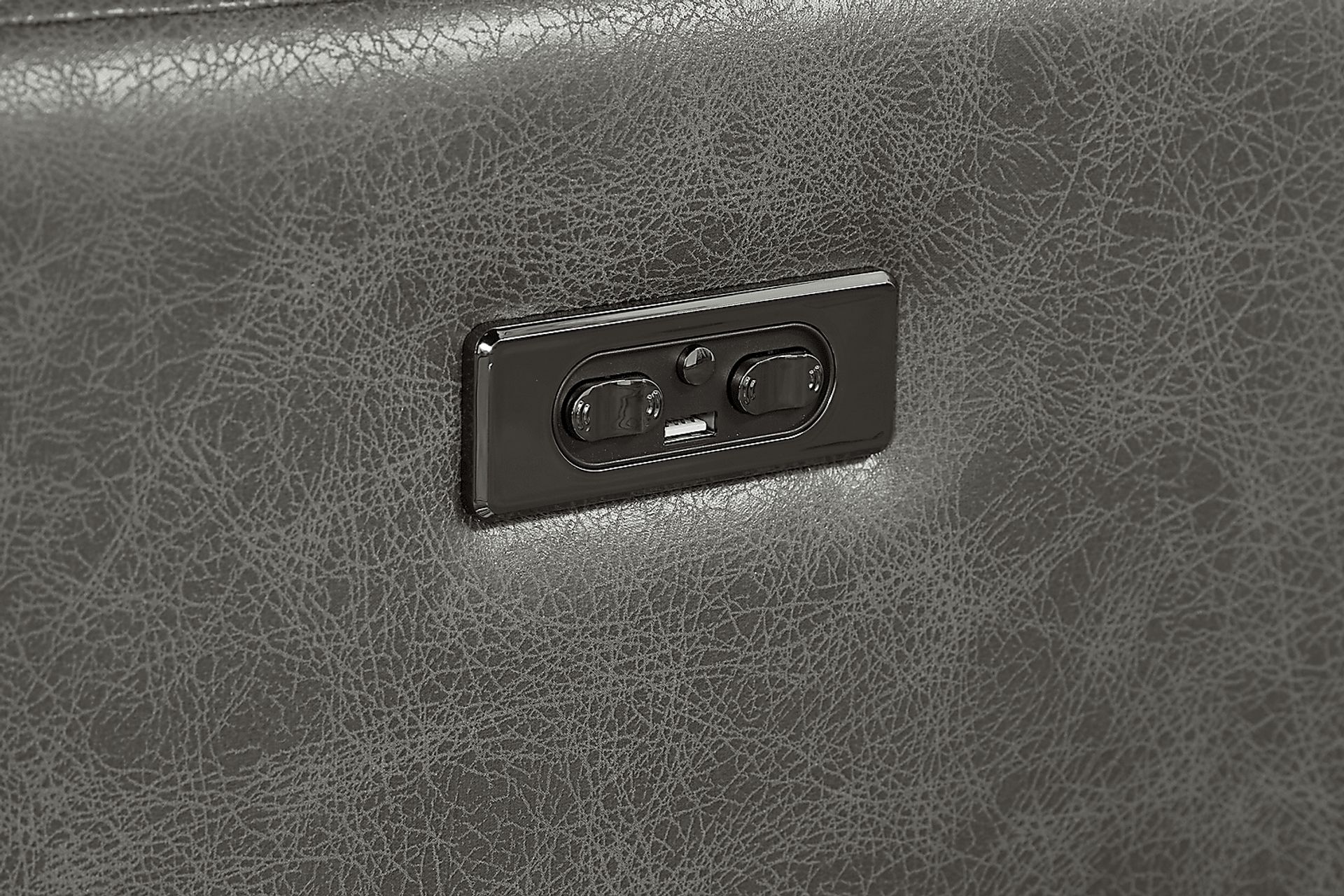 State Street Gray Dual Power Recliner - Image 6