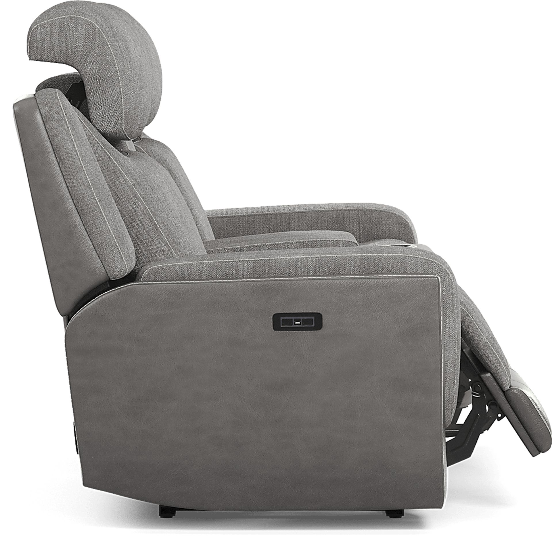 State Street Gray 7 Pc Dual Power Reclining Living Room - Image 15