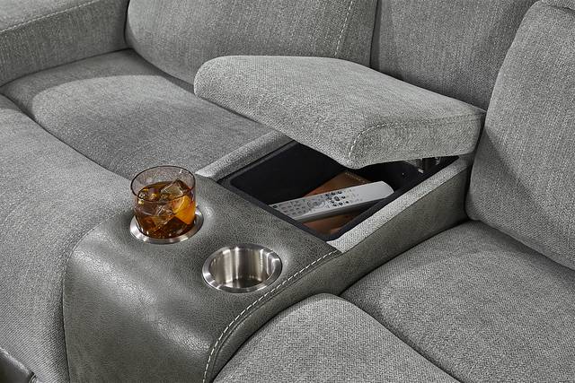 State Street Gray 5 Pc Dual Power Reclining Living Room - Thumbnail - Image 16