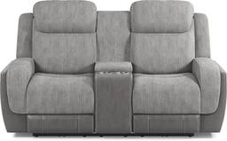 dual power reclining console loveseat