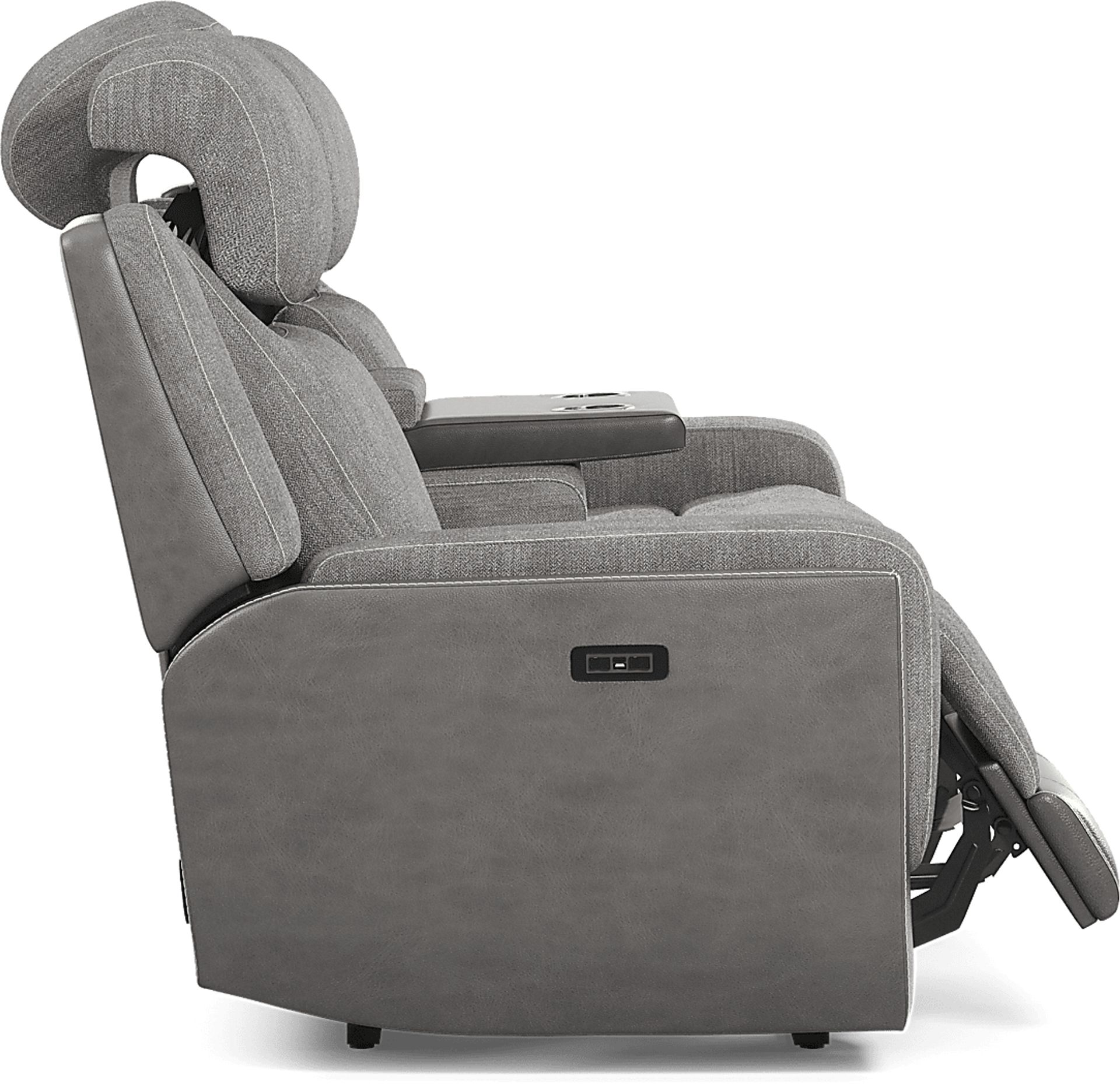 State Street Gray Dual Power Reclining Sofa - Image 4