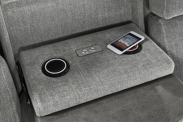 State Street Gray 5 Pc Dual Power Reclining Living Room - Thumbnail - Image 9