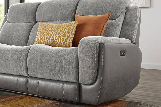 State Street Gray 5 Pc Dual Power Reclining Living Room - Thumbnail - Image 12
