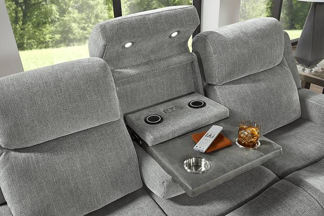 State Street Gray 5 Pc Dual Power Reclining Living Room - Thumbnail - Image 7