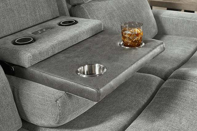 State Street Gray 5 Pc Dual Power Reclining Living Room - Thumbnail - Image 8