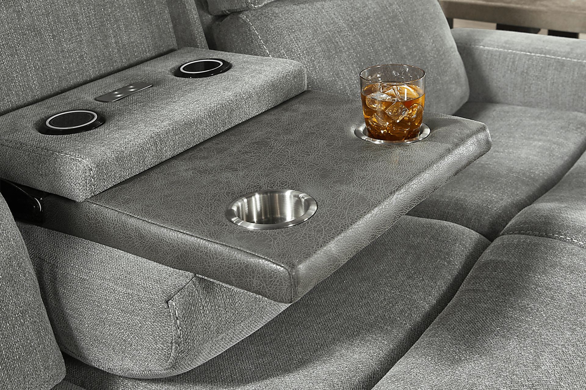 State Street Gray 2 Pc Living Room with Dual Power Reclining Sofa - Image 8