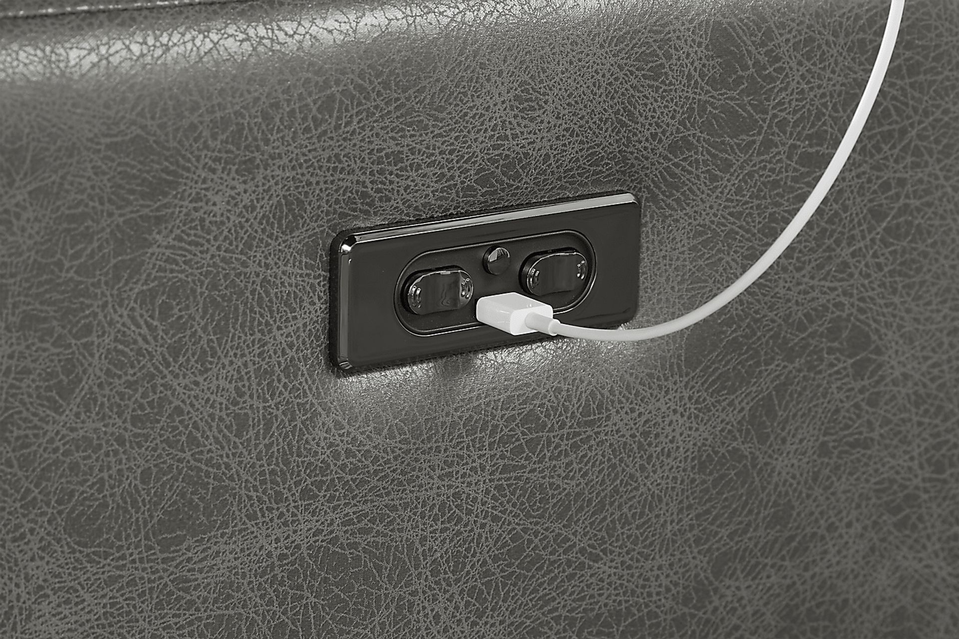 State Street Gray Dual Power Reclining Sofa - Image 10