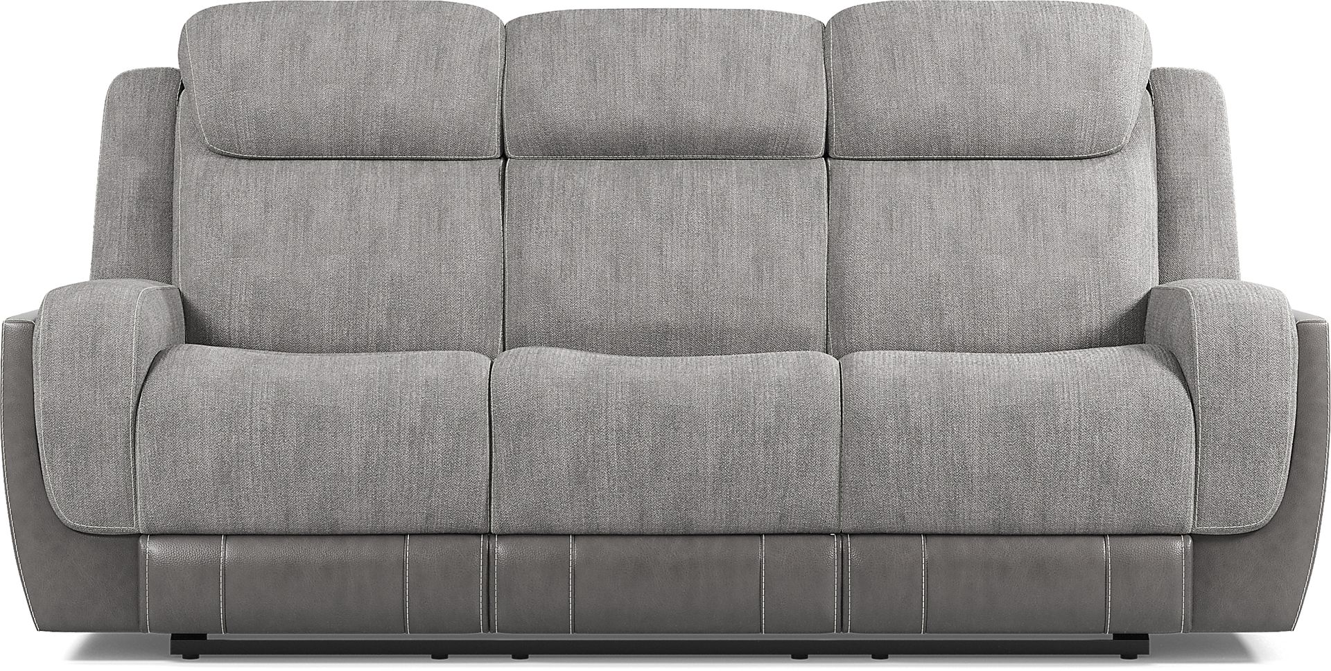 State Street Gray 2 Pc Living Room with Dual Power Reclining Sofa - Image 2