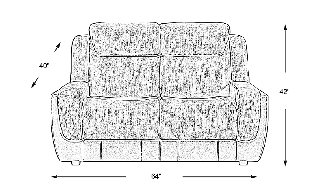 State Street Gray Loveseat