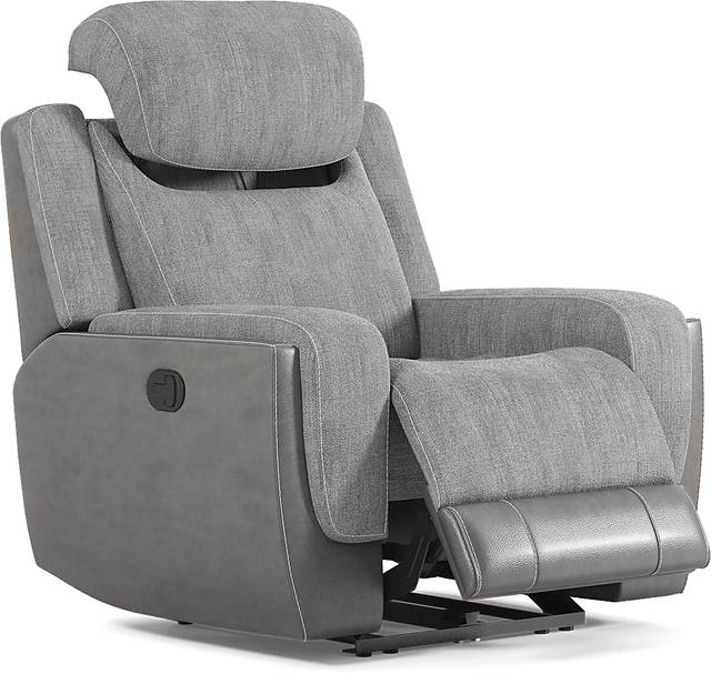 State Street Gray Recliner - Thumbnail - Image 1