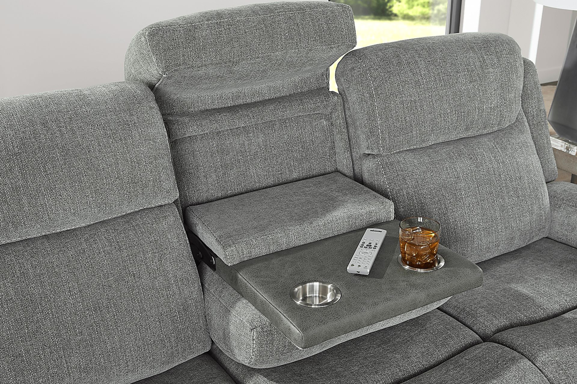 State Street Gray Reclining Sofa - Image 4