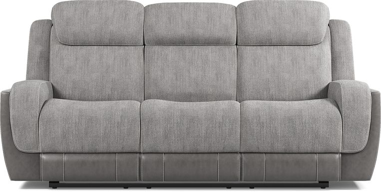 Cardiff Court Silver Gray Polyester Fabric Sofa - Rooms To Go