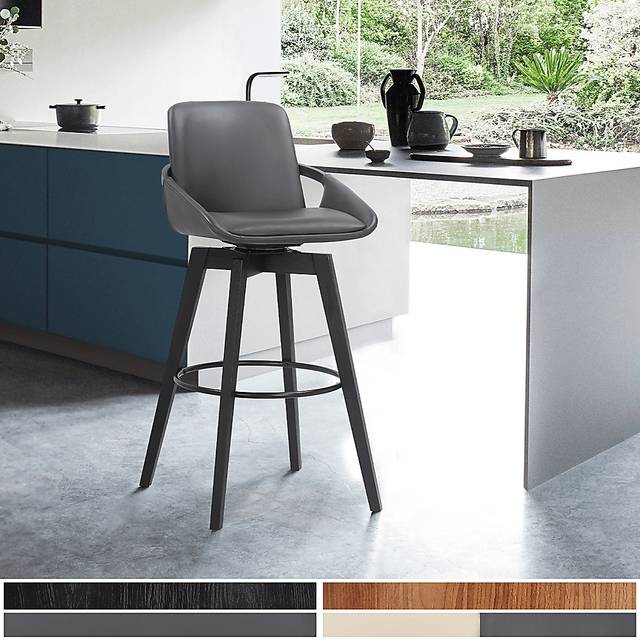 Statistreet Gray Swivel Barstool - Thumbnail - Image 2
