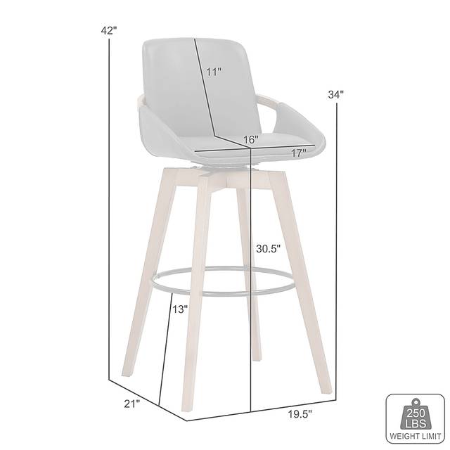 Statistreet Gray Swivel Barstool - Thumbnail - Image 9