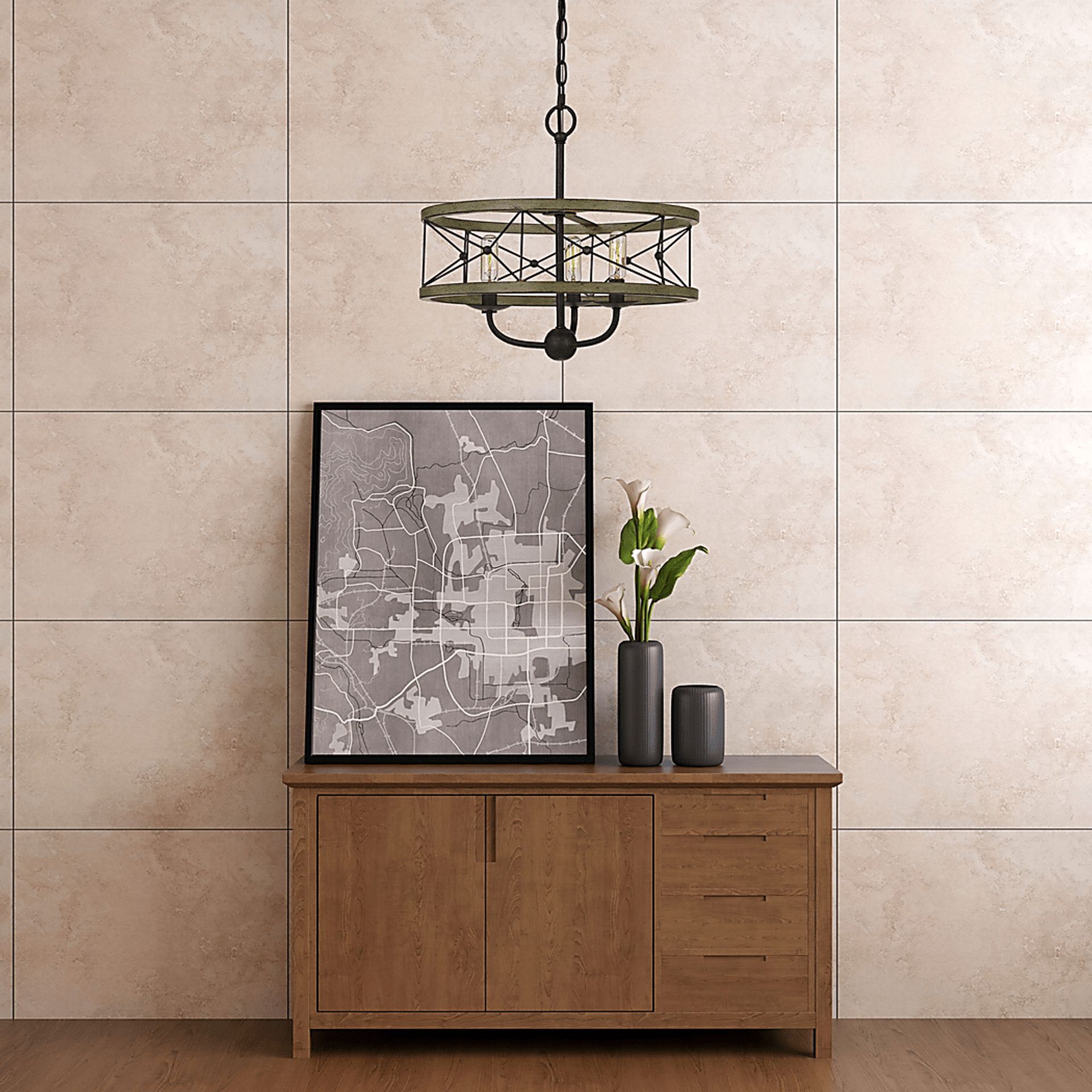Stauffer Lane Ivory Chandelier - Image 2