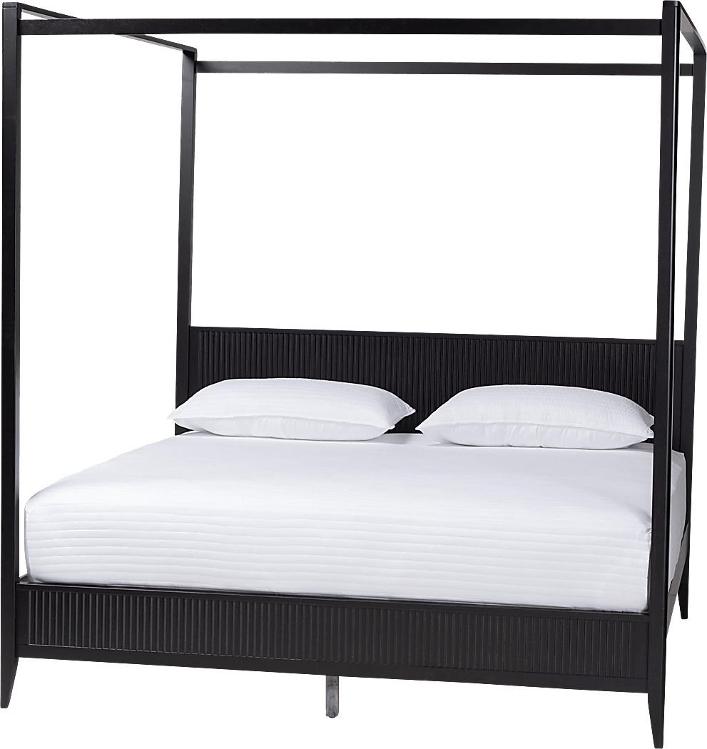 Steagall Black King Canopy Bed