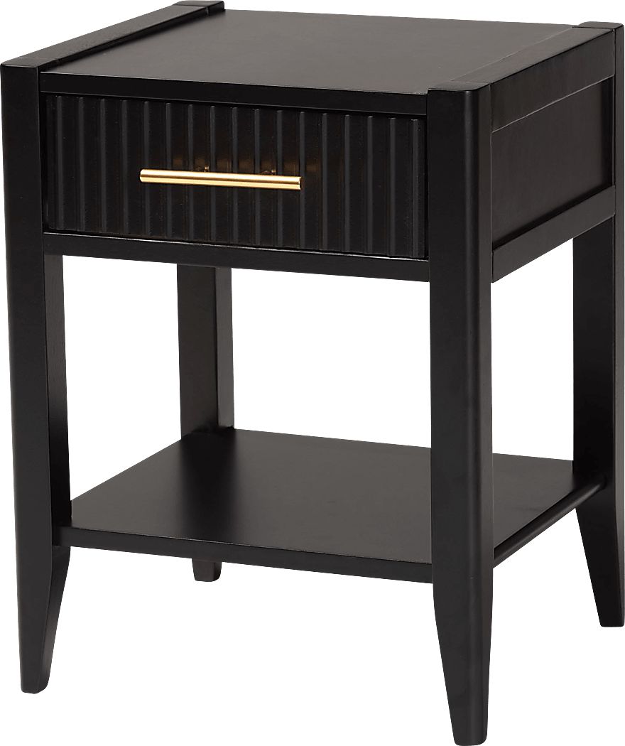 Steagall Black Nightstand